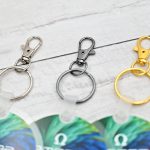 ganchos llaveros metalicos opciones plateado negro dorado