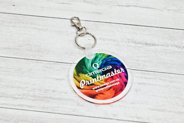 llavero acrilico personalizado omega printmaster impresion digital alta calidad