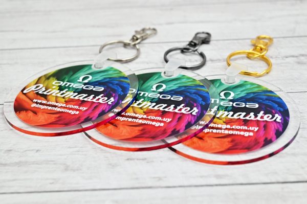 llaveros acrilicos personalizados efecto profundidad impresion premium